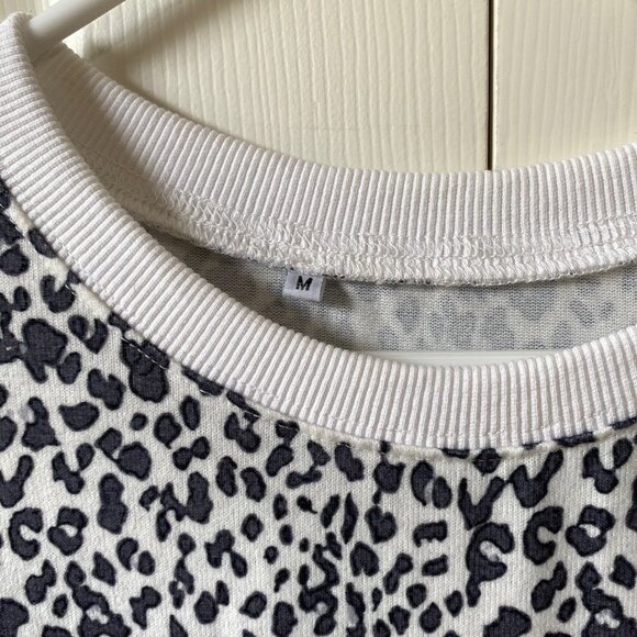 BTFBM Leopard Print Sweatshirt Dress Size Medium - Picture 11 of 12